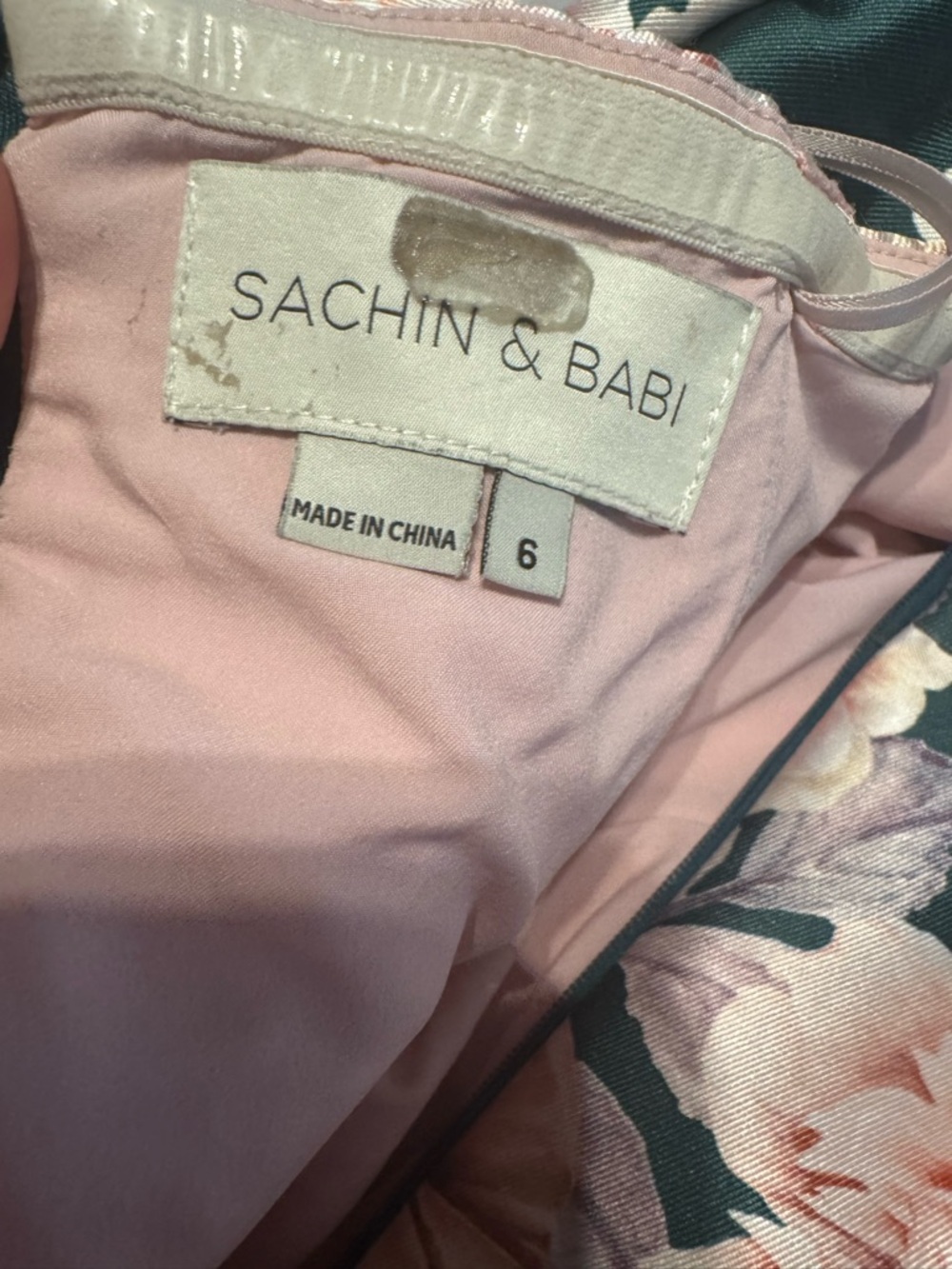 Sachin + Babi Floral Mia Gown Size 6R - Picture 8 of 9